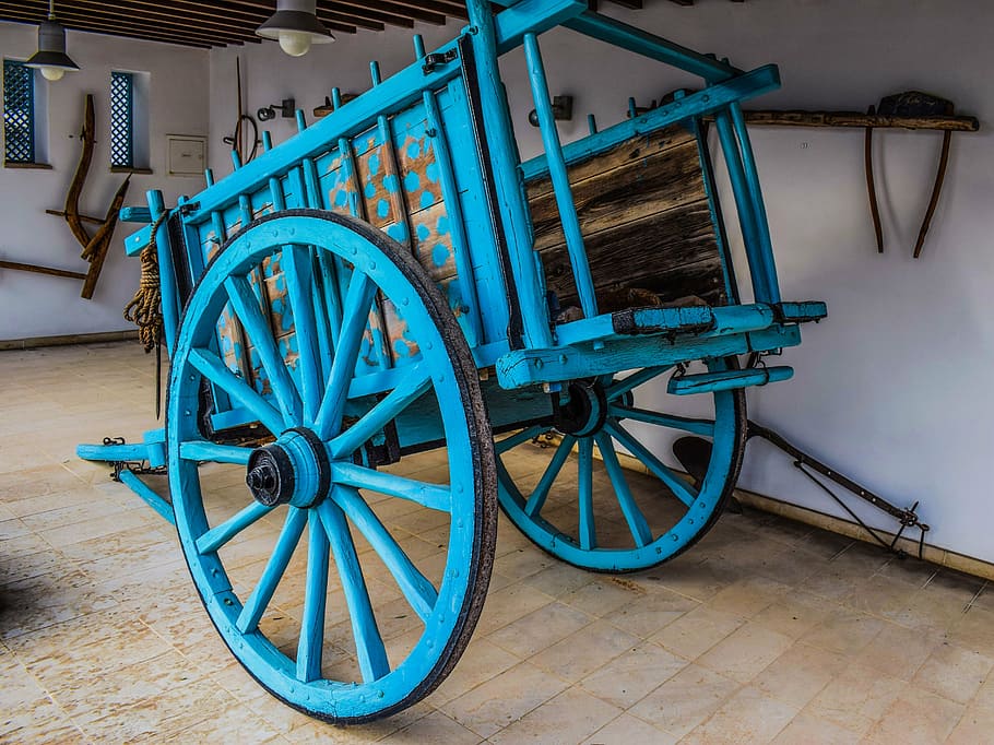 wagon, traditional, old, wheel, vintage, wooden, transportation, rural, wood, retro