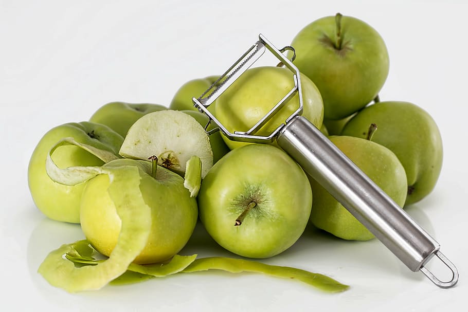 granny smith apples, apple, peeler, fruit, green, healthy, fresh, diet, peel, nutrition
