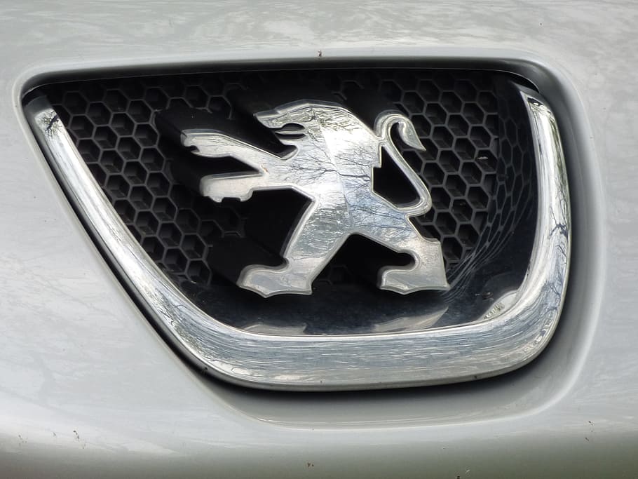 emblema de cromo peugeot, Peugeot, automático, coche, logotipo, máscara, símbolo, signo, sello, emblema