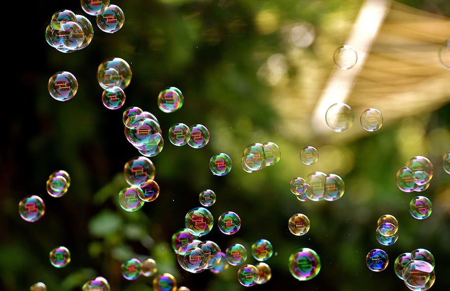 bubbles, focus photo, soap bubbles, colorful, fly, make soap bubbles, mirroring, soapy water, balls, bubble