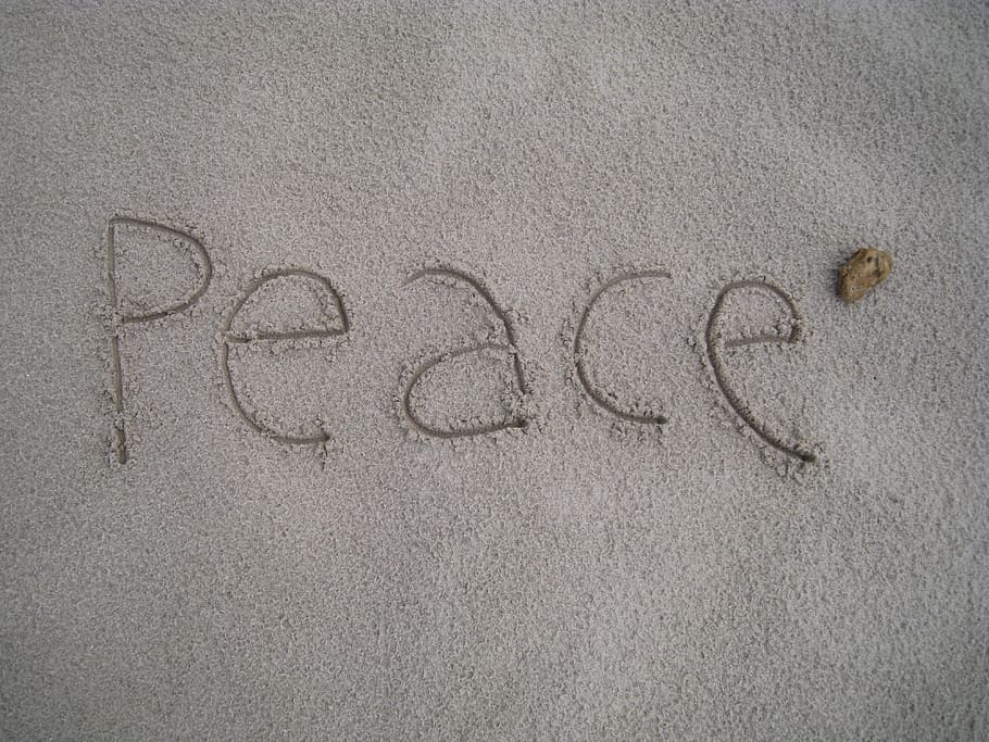 Peace, Beach, Sand, Sol, Summer, beach, sand, text, single Word, writing, handwriting