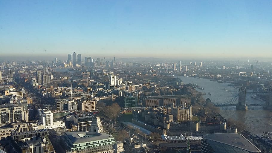 London, Scape, Panorama, City, panorama, city, the river thames, houses, horizon, downtown, lights
