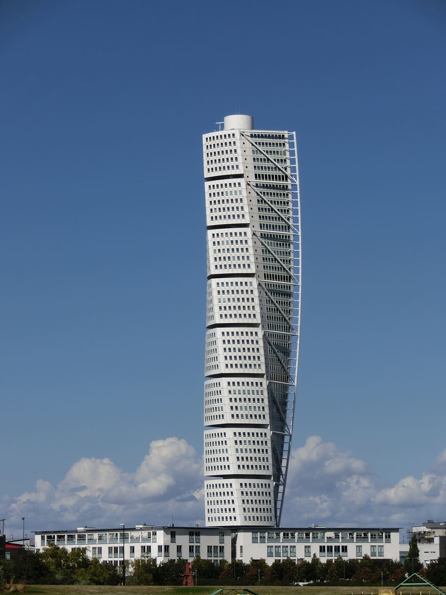 malmo, turning torso, skyscraper, malmö, building, sweden, architecture, torso, high, built structure