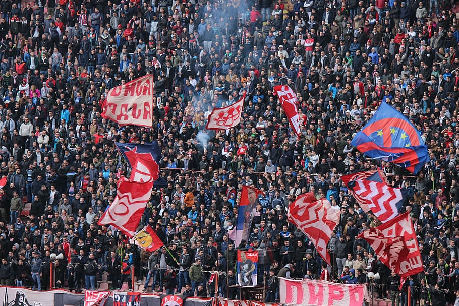photo of fans, fans, ultras, delije, belgrade, marakana, red star, arena, europe, football