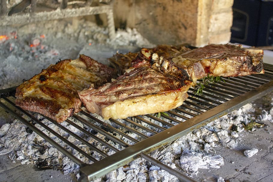 daging, abu-abu, daging sapi, tulang rusuk, dapur, italiana, steak, makanan, masak, Italia