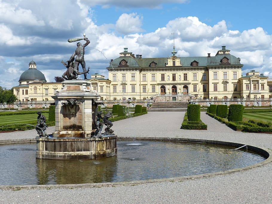 Drottningholm, Estocolmo, Suécia, palácio, palácio real, parque do castelo, monarquia, arquitetura, residência, historicamente
