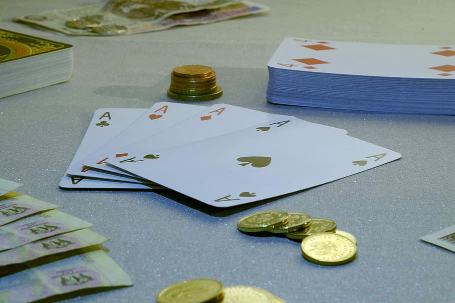 Kartu, Poker, Jembatan, Permainan, Uang, risiko, kartu bermain, kartu as, kebahagiaan, menang