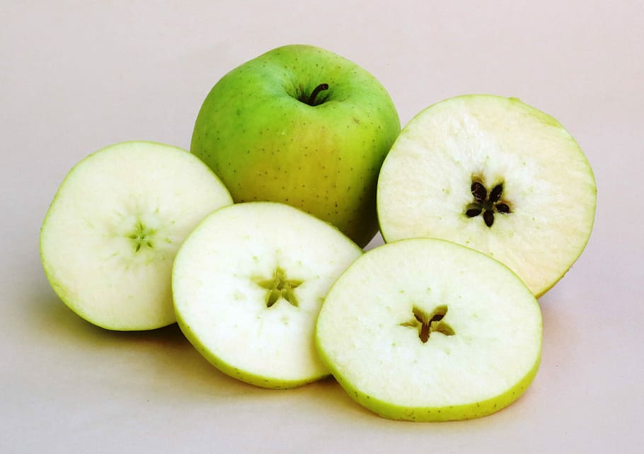 Cut, Apple, Goals, Golden, Fruits, apples, cut apple, yellow apple, fruit, healthy eating