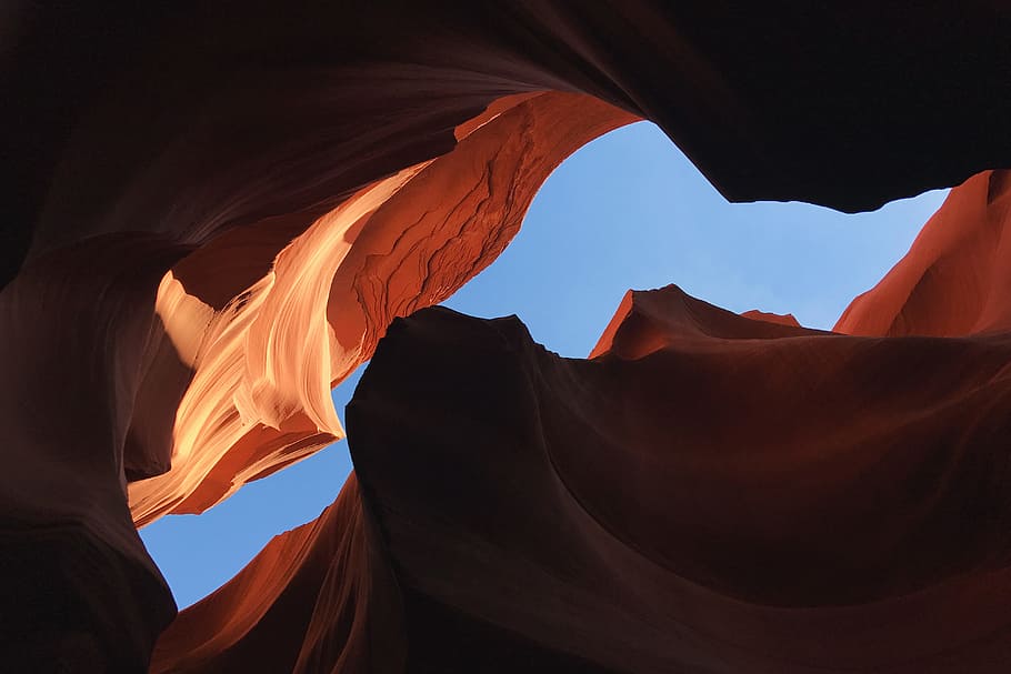 formaciones rocosas, en el antílope, canyon arizona, Rock, formaciones, Antelope Canyon, Arizona, naturaleza, rocas, salvaje