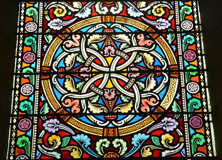 stained glass, colored glass, made of glass, bright colors, heritage, church, colors, multi colored, pattern, art and craft