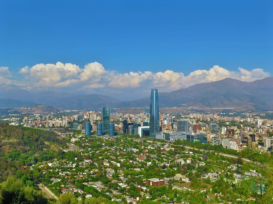 mountains, background, Santiago, Chile, photos, landscape, landscapes, metropolis, public domain, sky