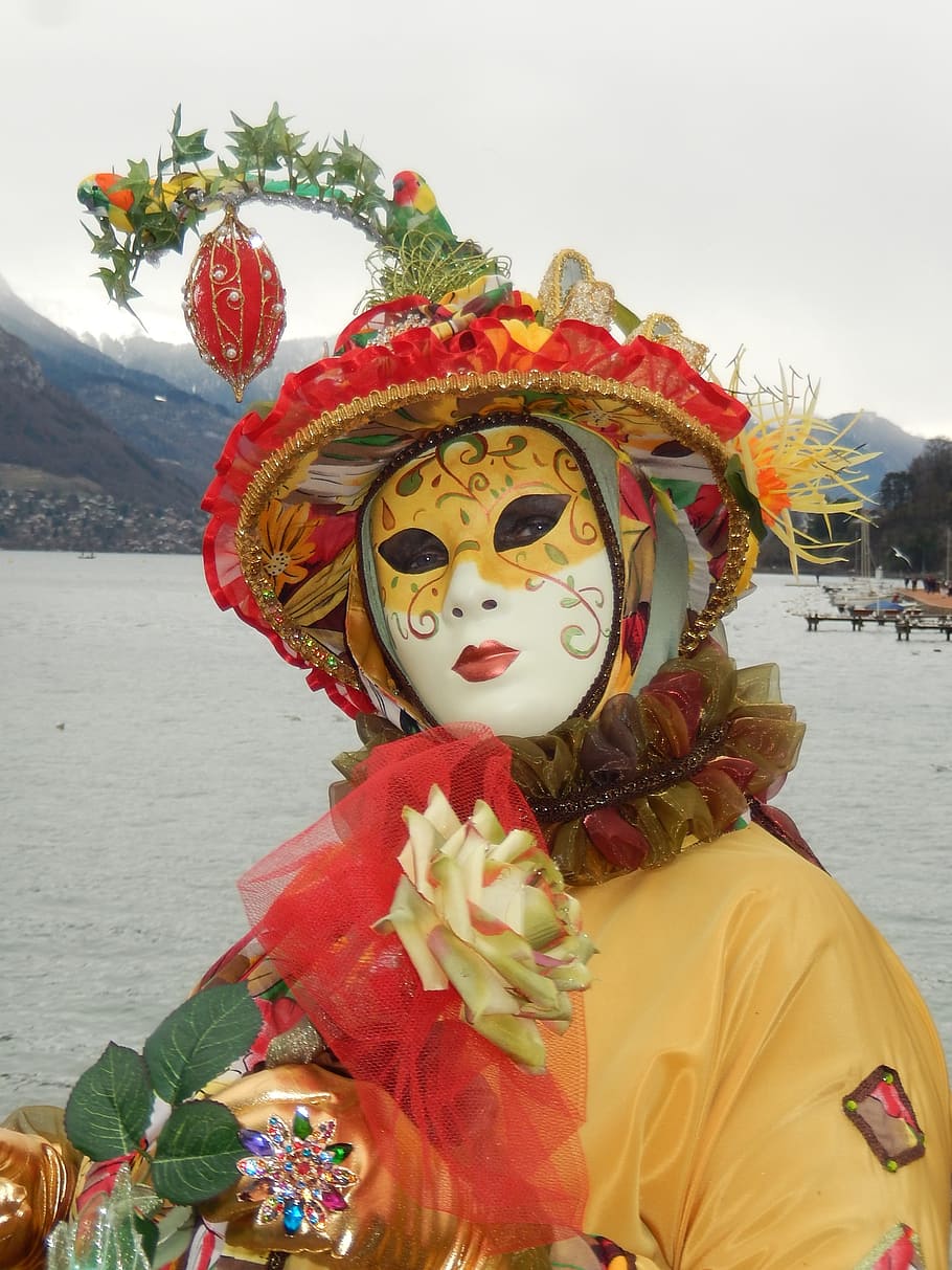 Topeng, Karnaval, Penyamaran, Topeng - Penyamaran, venice - Italia, Karnaval venice, kostum, Karnaval keliling, orang-orang, mardi Gras