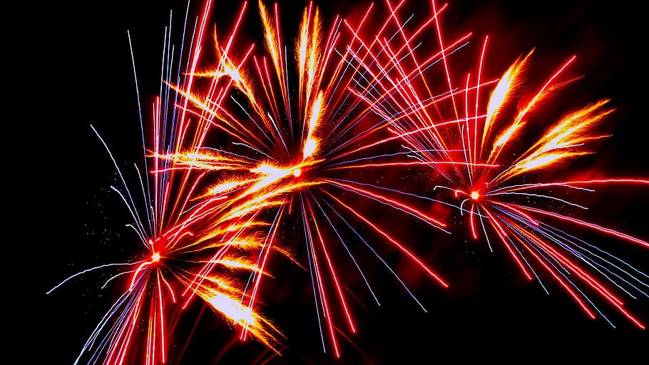 firecrackers, fireworks, light, colors, celebration, illuminated, motion, firework, night, event
