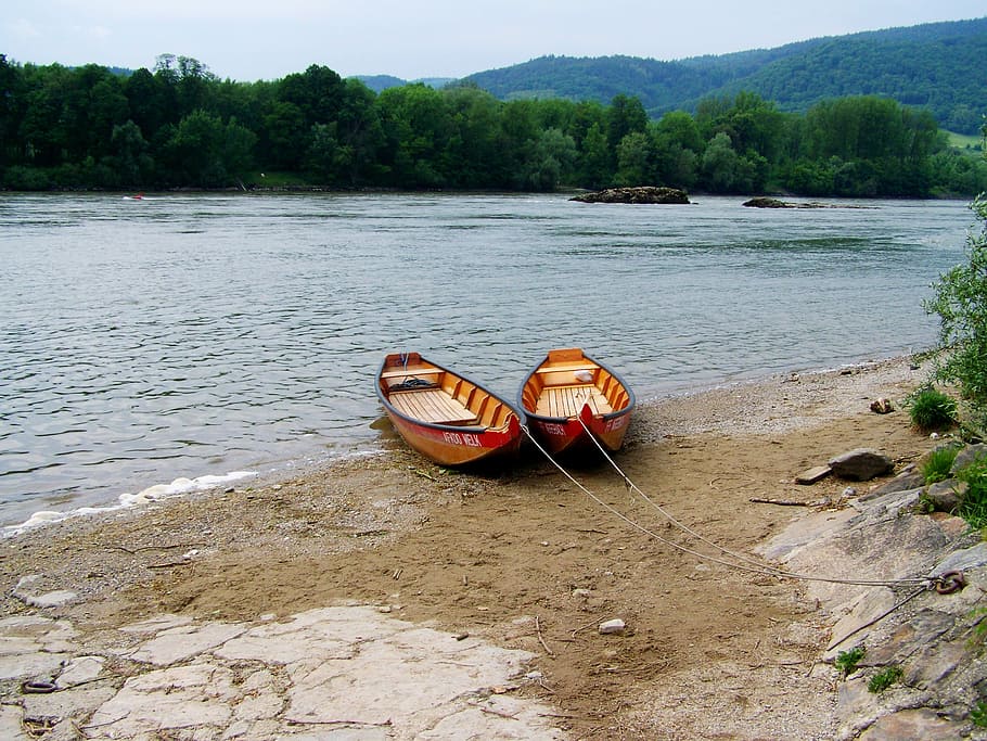 boats, clause, danube, nautical Vessel, river, nature, water, summer, outdoors, mode of transportation
