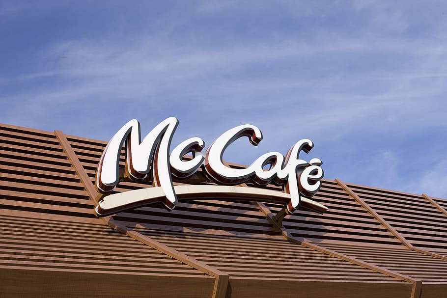 Mccafe, Mcdonalds, Cafe, Editorial, Roof, fast food, chain, sky, outdoors, day