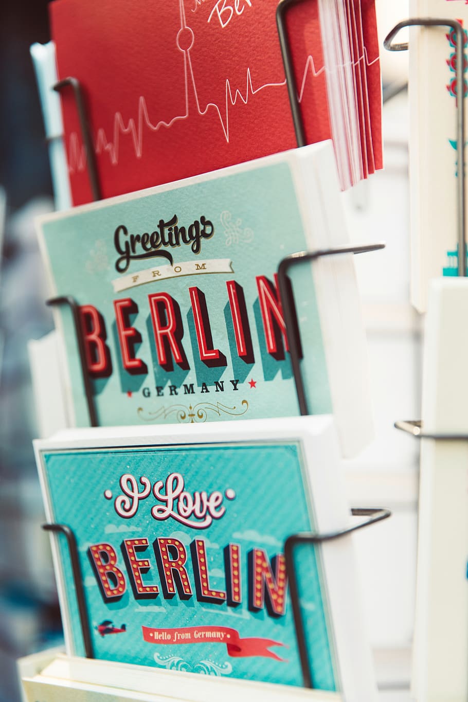 book, germany, bookstore, blue, rack, text, communication, western script, close-up, red