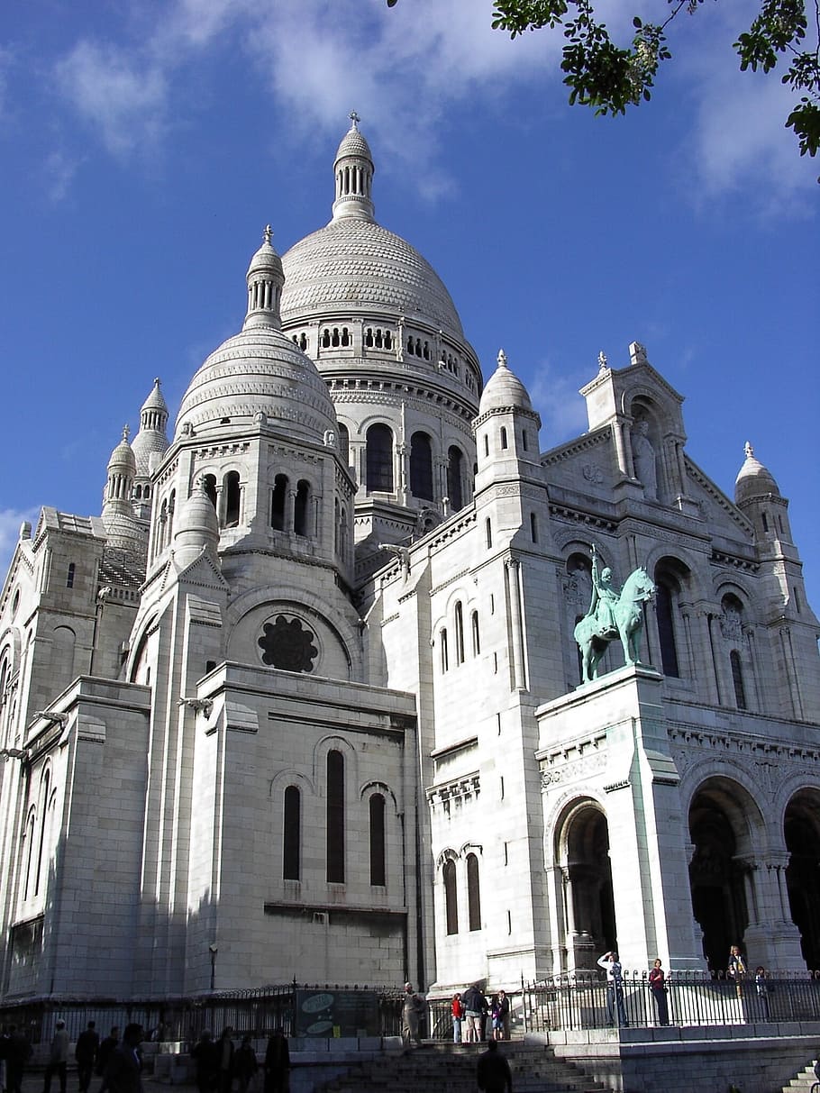 Sacre Coeur, Catedral, Montmartre, Ciudad, París, Iglesia, Francia, Punto de referencia, Lugares de interés, Arquitectura