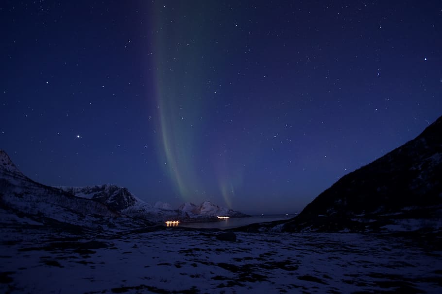 Aurora, Cahaya, Malam, Lampu Utara, norwegia, aurora polaris, bintang-ruang, astronomi, langit, alam