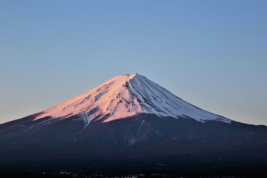 gunung fuji, puncak, jepang, perjalanan, gunung, langit, salju, scenics - alam, gunung berapi, gunung berselimut salju