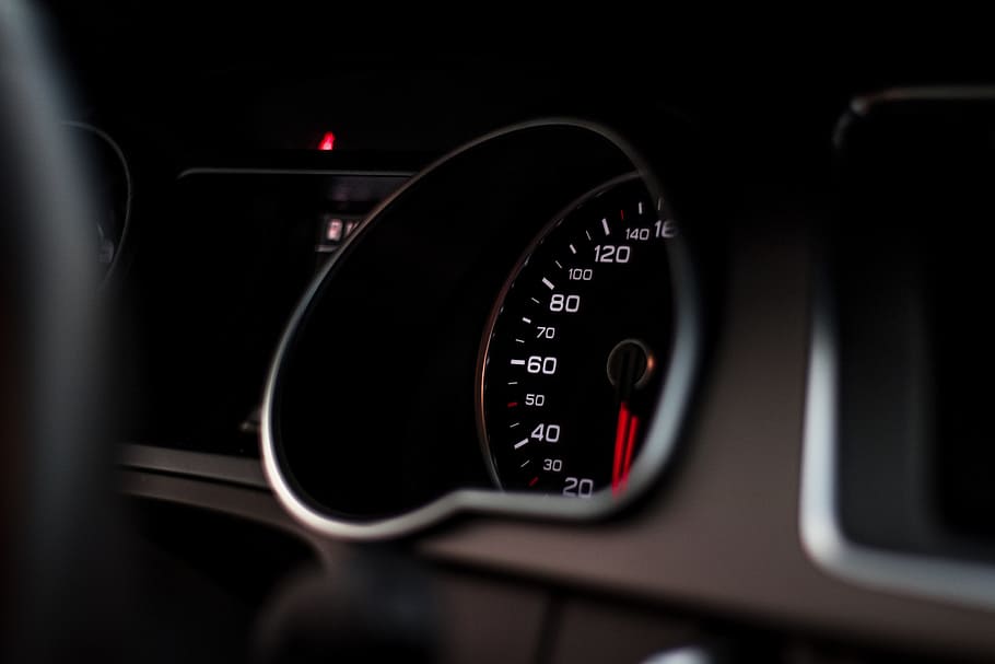 speedo, auto, steering wheel, vehicle, kilometer display, speedometer, pkw, red, ad, handlebars