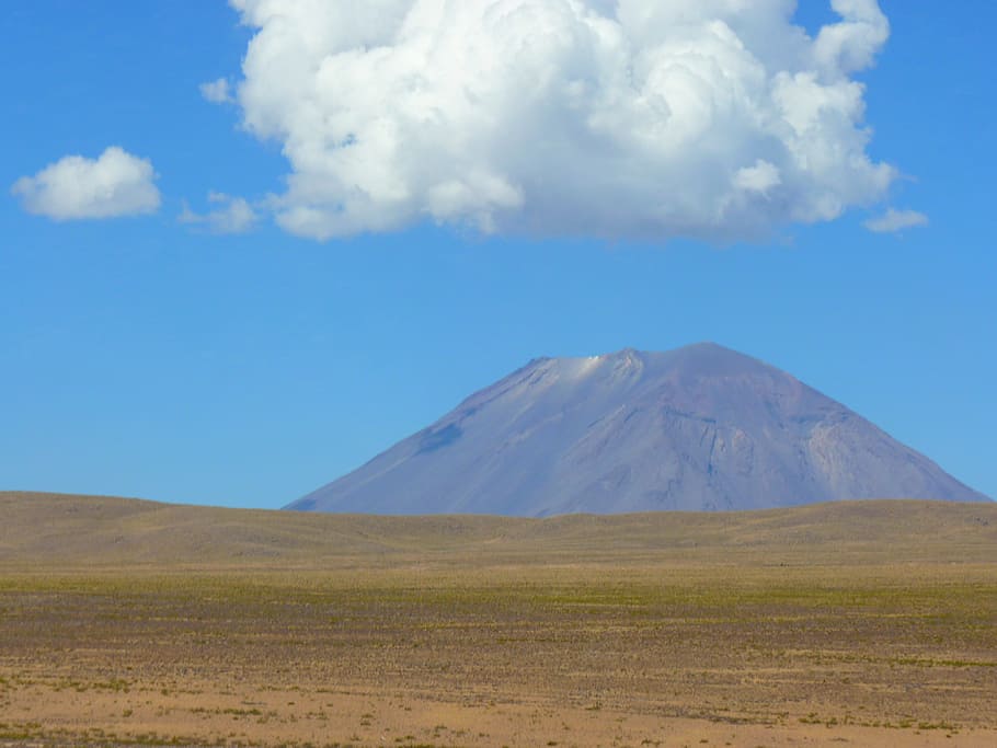 Gunung berapi, El Misti, Peru, Arequipa, tengara, gunung, tinggi, alam, lanskap, pemandangan