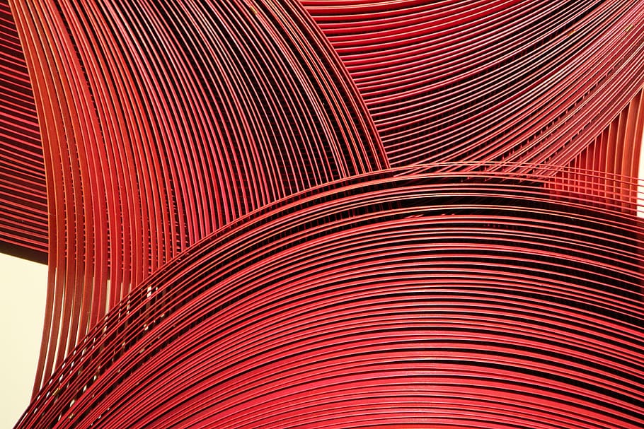 bamboo, woven, color, red, pattern, abstract, backgrounds, textured, architecture, indoors