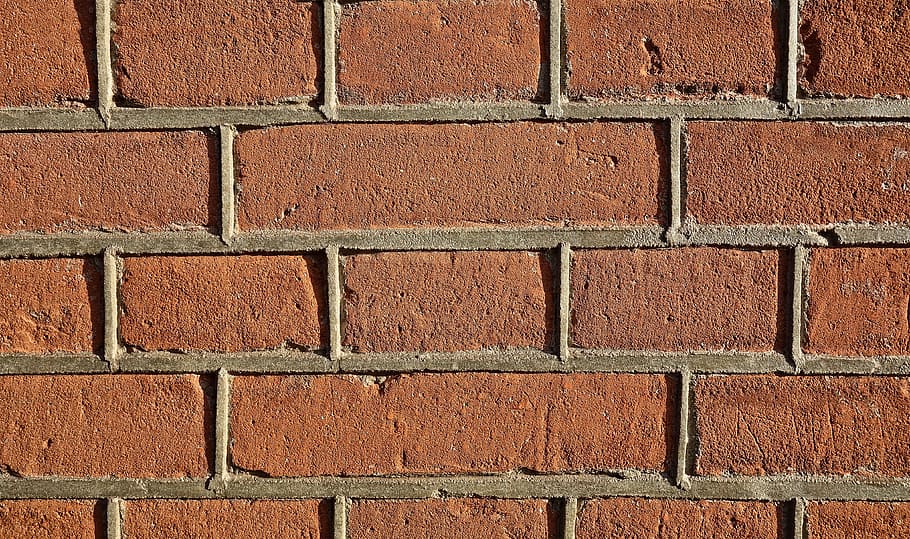 brown bricked wall, brick wall, brown brick wall, wall, brick, masonry, seam, mortar, cement, texture