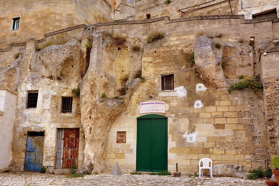 sassi, matera, house, old, ancient, italy, cave, culture, european, architecture