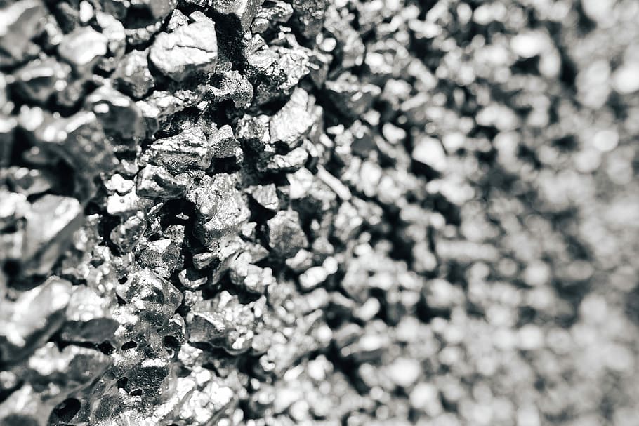 Silver Rock Wall, plata, roca, pared, resumen, fondo, fondos, patrón, con textura, primer plano