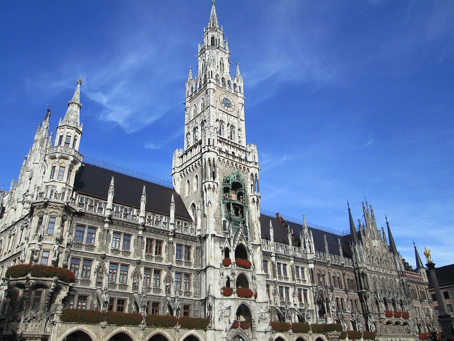 germany, munich, bavaria, building, bavarian, architectural, architecture, city, places of interest, town hall