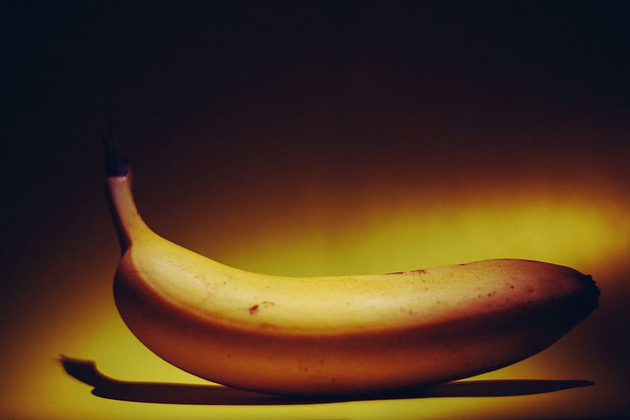 kuning, pisang, coklat, permukaan, buah, buah-buahan, makanan, sehat, makanan dan minuman, makan sehat