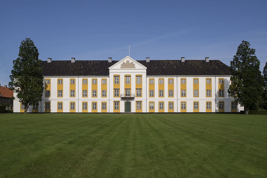 castillo de agosto, castillo, alsen, dinamarca, edificio de residencia, barroco, clasicismo, augustenborg, arquitectura, exterior del edificio