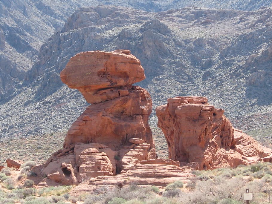 nevada, valley of the fire, red rocks, scenery, rock formation, tourist attraction, rock, rock - object, mountain, solid