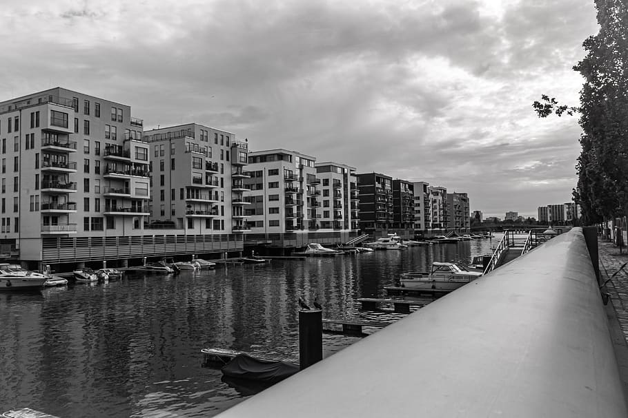 water, river, city, building, canal, architecture, bridge, pier, harbor, street