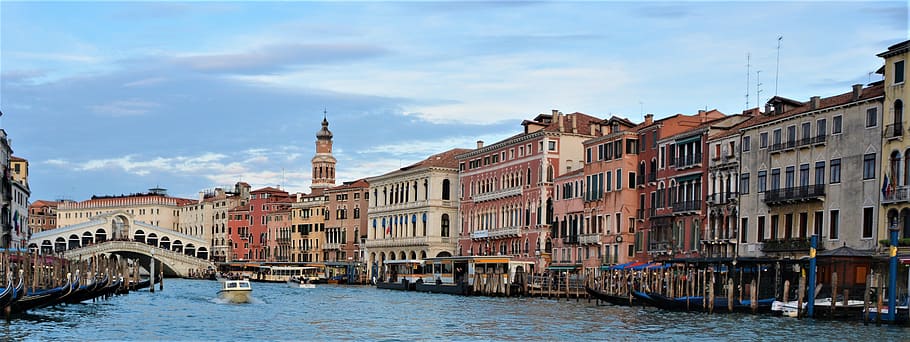Italia, Venesia, gondola, saluran, perjalanan, kapal, penglihatan, Eropah, romantis, turis