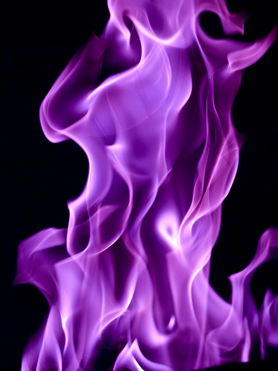purple, flame, graphic, art, flames, flickering, fire, burning, study, energy