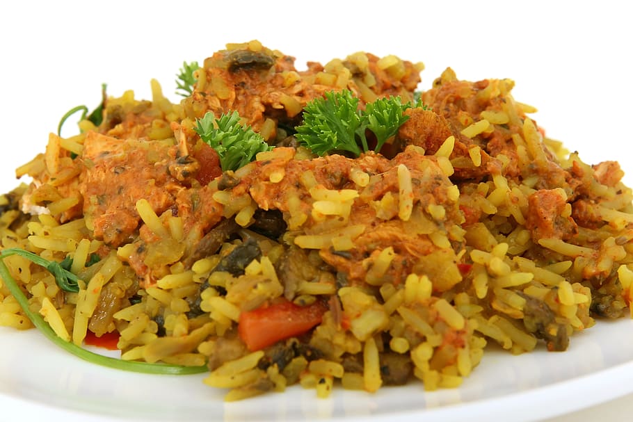 fried rice, asian, brown, catering, chicken, cholesterol, colorful, cookery, cooking, cuisine