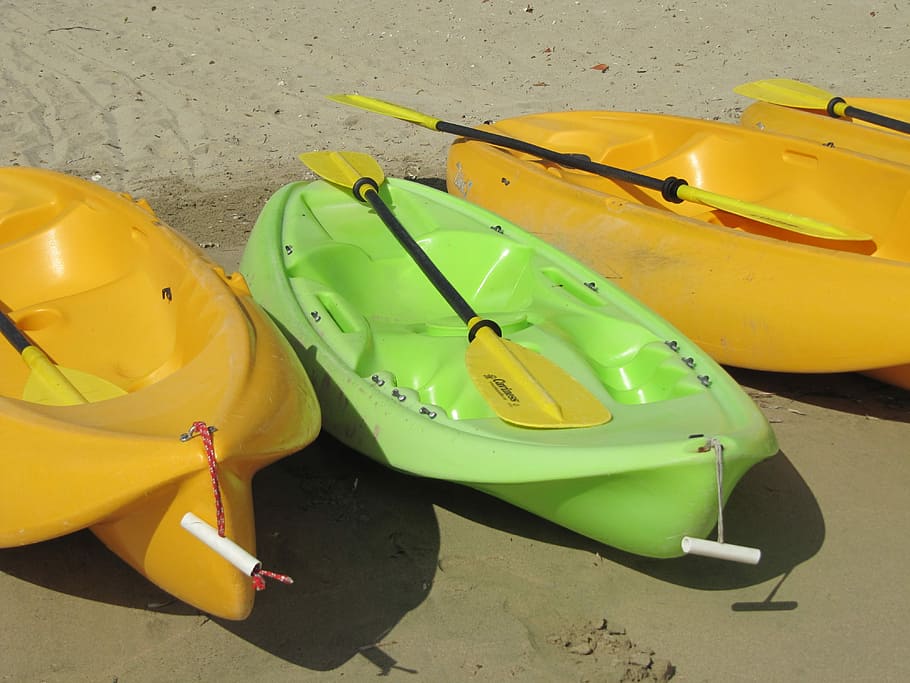 Canoeing, Sea, Beach, Holiday, Kayak, sea, beach, sea kayak, water sports, paddle, caribbean