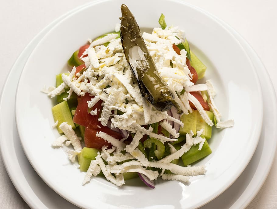 Greek Salad, Cheese, Feta, salad, greek, food, healthy, vegetable, diet, tomato