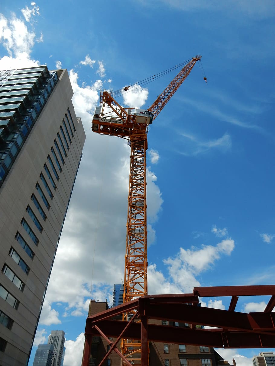crane, construction, sky, architecture, structure, building, engineering, development, industrial, steel