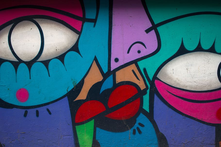 Street Art, London, Shoreditch, Eastend, street art, london, brick lane, street, art, illustration, multi colored