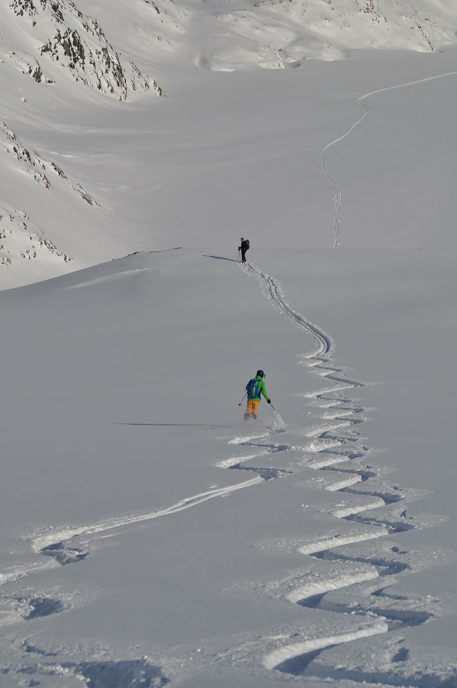 ski, backcountry skiiing, alpine, norway, lyngen, alps, powder, touring skis, deep snow, sport