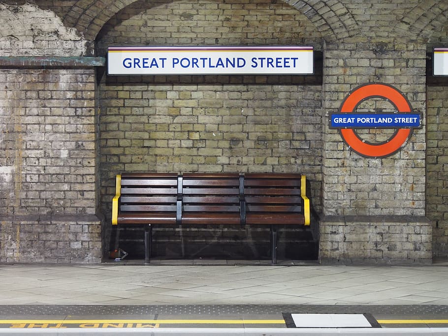 stasiun kereta bawah tanah, bawah tanah, jalan portland yang bagus, united kingdom, metro, london, city, england, london underground, tanda