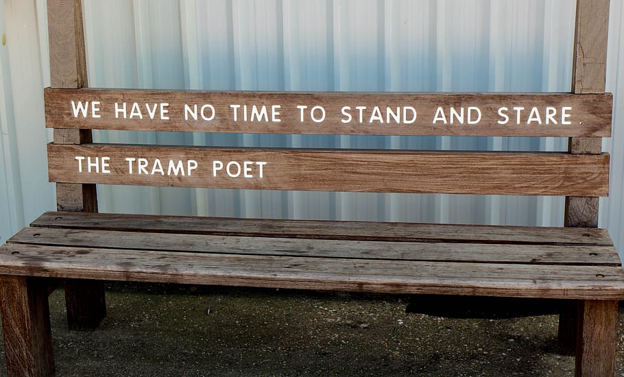 bench, poetry, scenery, romantic, literature, communication, western script, text, sign, wood - material