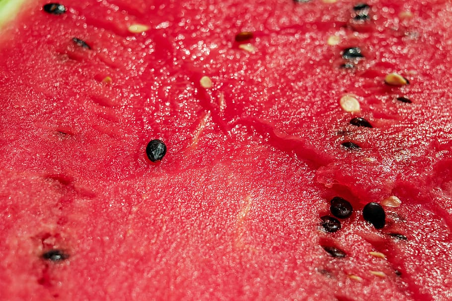 irisan buah semangka, melon, semangka, ampas, merah, bagian, nuklir, buah, close-up, makanan dan minuman