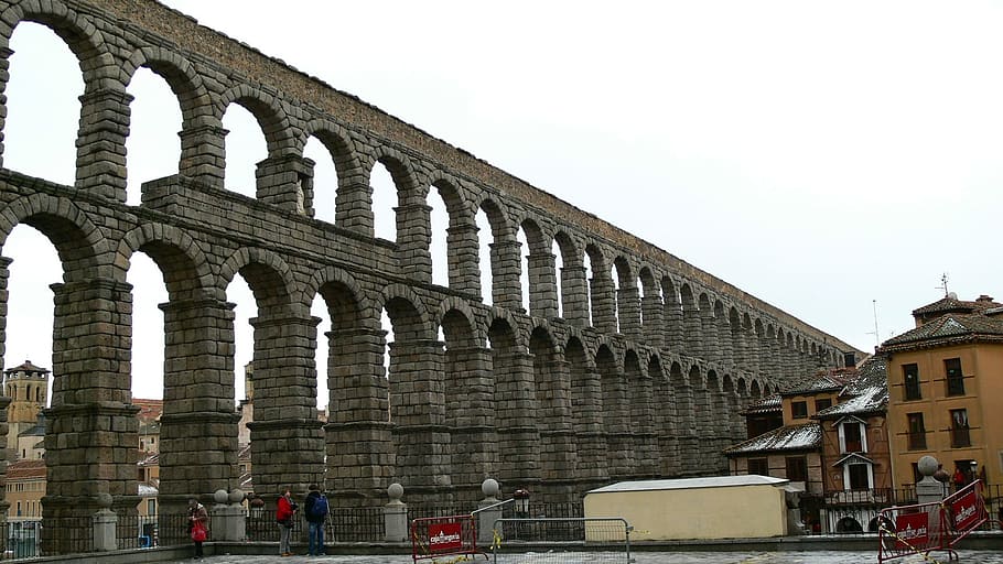 Segovia, Spain, Madrid, aquaduct, segovia, spain, old city, arch, archway, architecture, building