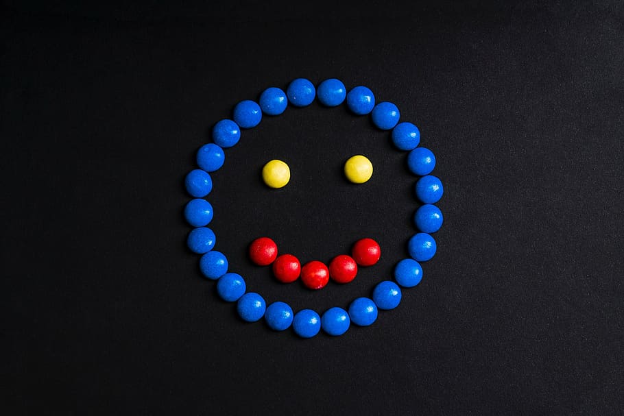 red, yellow, black, smiling, emoji, surface, colorful, candy, smiley, icon