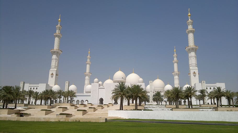 mosque, sheikh zayid mosque, abu dhabi, islam, minaret, architecture, religion, famous Place, cultures, spirituality