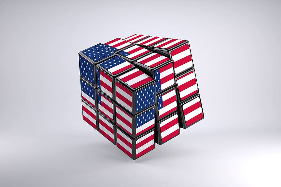 Estados Unidos, 3, 3 rubik, cubo, cubo de rubik, rubik, rompecabezas, color, juego, colorido