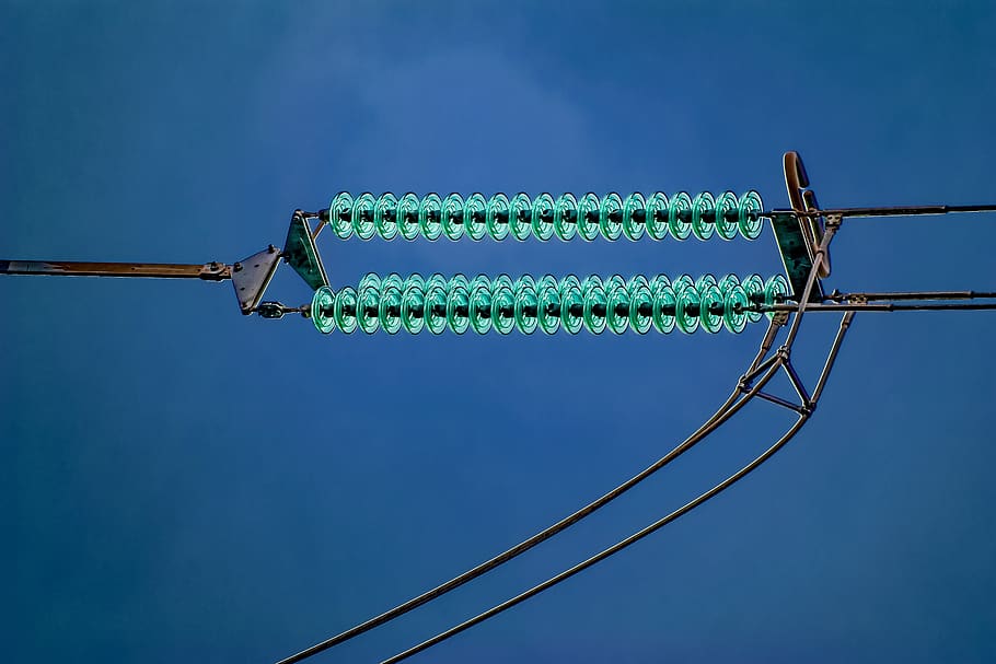 electric, power, energy, pylon, detail, insulator, glass, voltage, cable, electricity